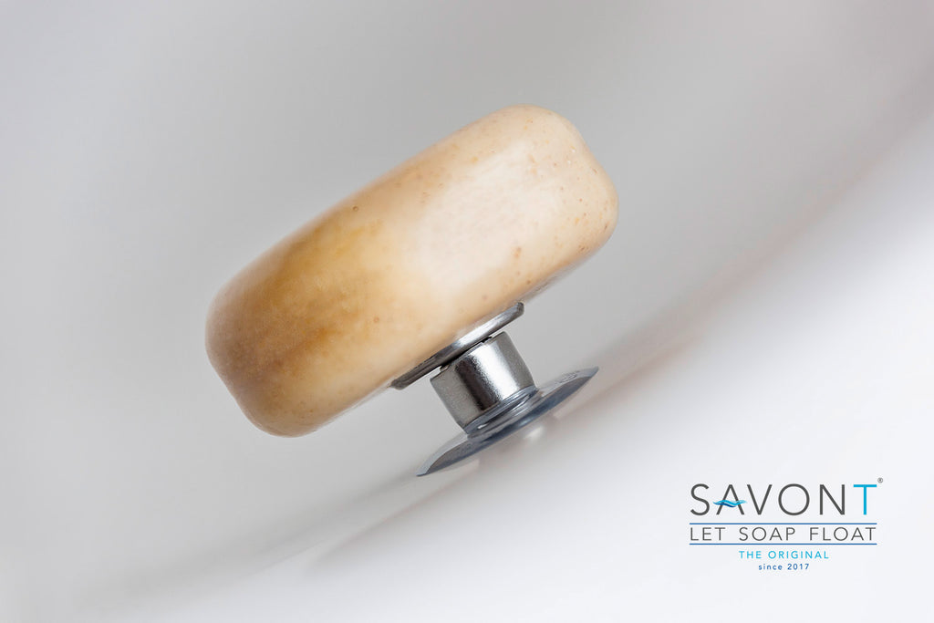 Magnetic Floating Soap Holder – Self-Draining Soap Dish for Shower & Sink